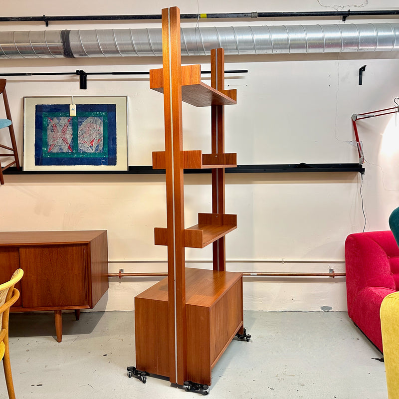 Danish Modern Teak Freestanding Wall Unit