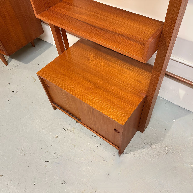 Danish Modern Teak Freestanding Wall Unit