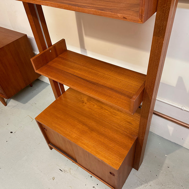 Danish Modern Teak Freestanding Wall Unit