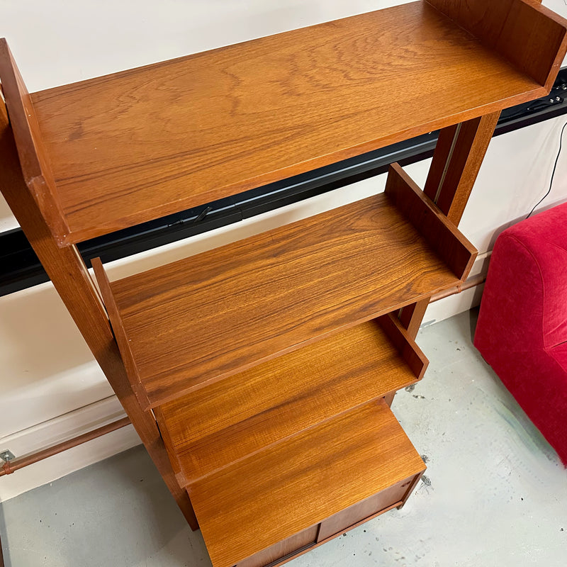 Danish Modern Teak Freestanding Wall Unit