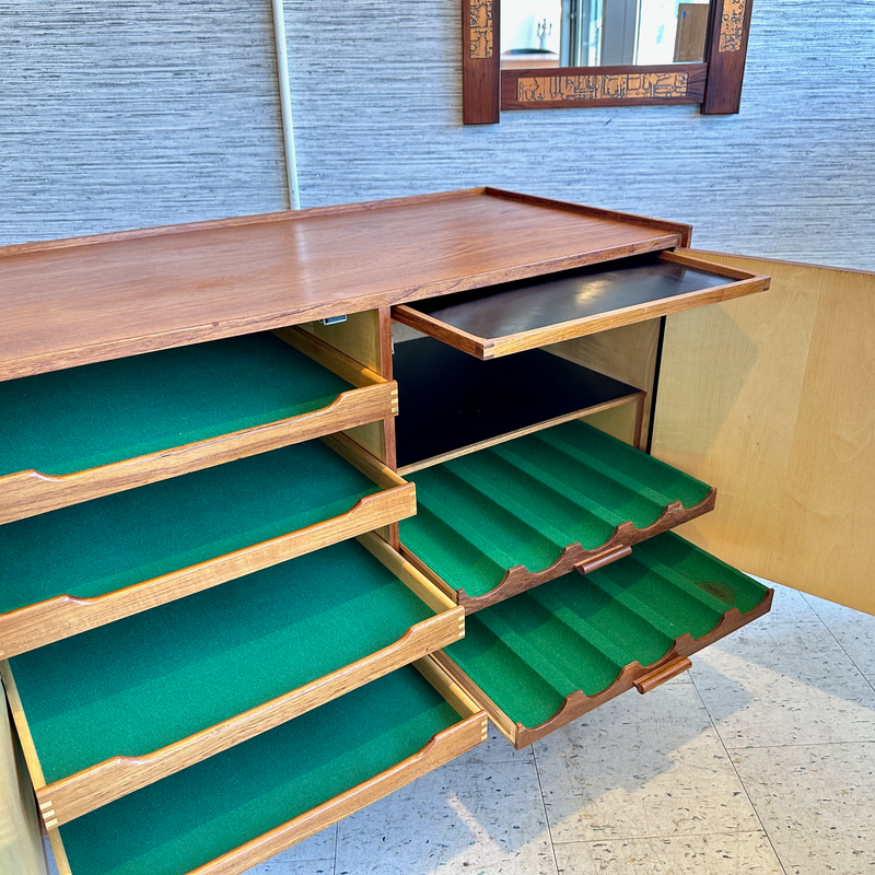 Danish Teak Sideboard by Christian Linneberg With Finished Back