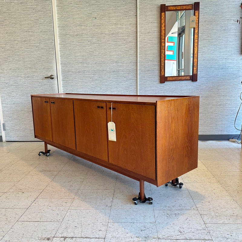 Danish Teak Sideboard by Christian Linneberg With Finished Back
