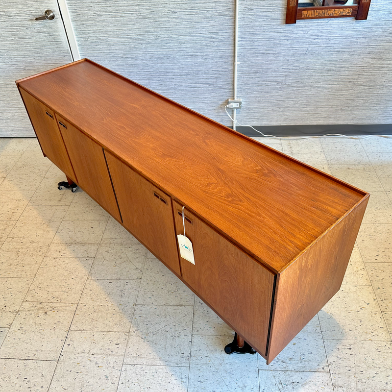 Danish Teak Sideboard by Christian Linneberg With Finished Back
