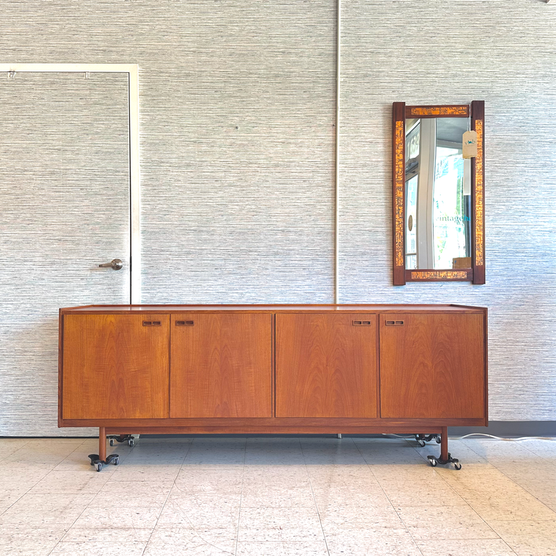 Danish Teak Sideboard by Christian Linneberg With Finished Back