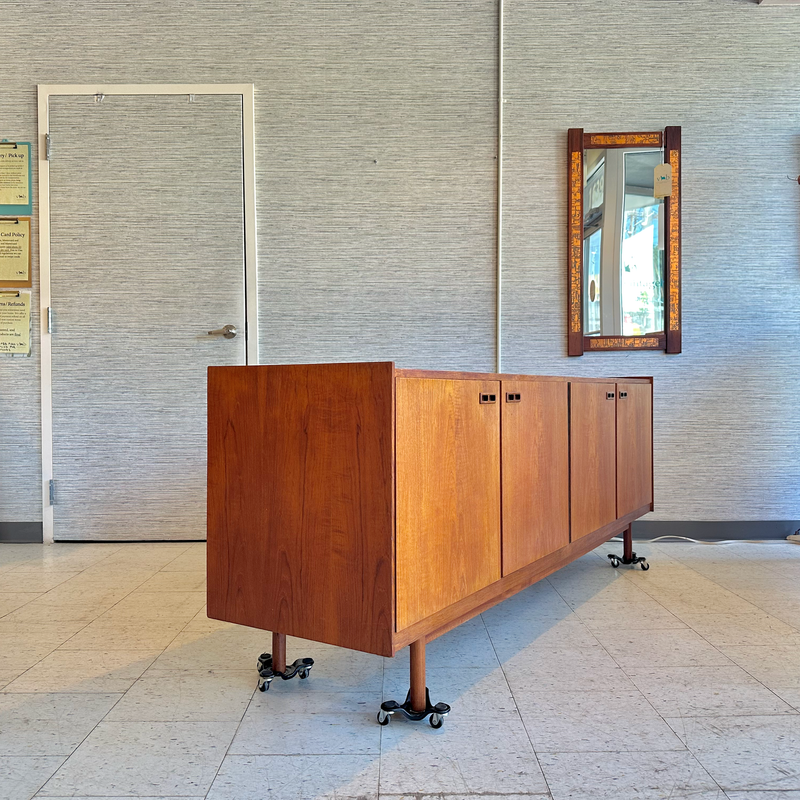 Danish Teak Sideboard by Christian Linneberg With Finished Back