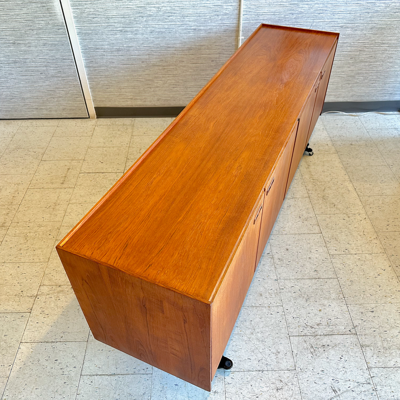 Danish Teak Sideboard by Christian Linneberg With Finished Back