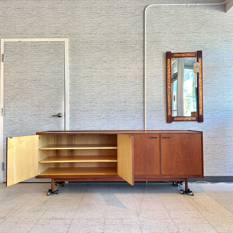 Danish Teak Sideboard by Christian Linneberg With Finished Back