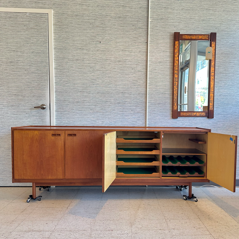Danish Teak Sideboard by Christian Linneberg With Finished Back