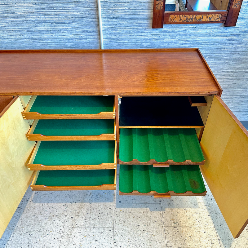 Danish Teak Sideboard by Christian Linneberg With Finished Back