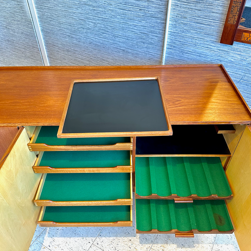 Danish Teak Sideboard by Christian Linneberg With Finished Back