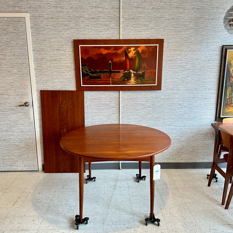 Danish Round Teak Extending Dining Table By Elsteds Mobelfabrik