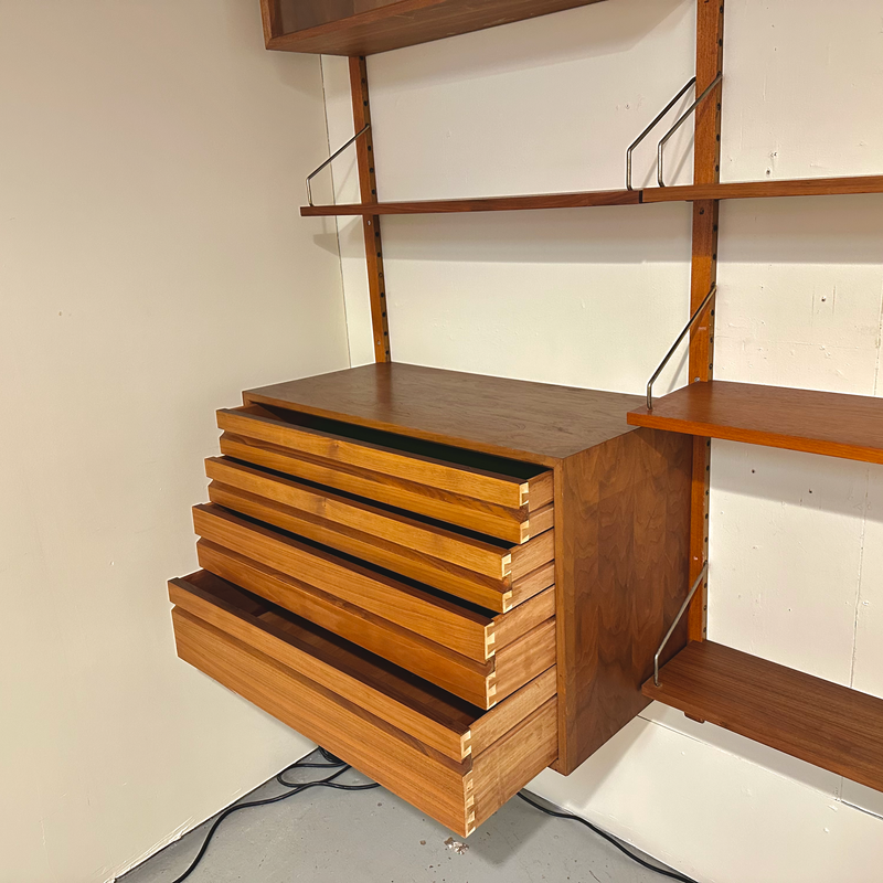 Exceptional Mid-Century Royal System Wall Unit By Poul Cadovius In Teak