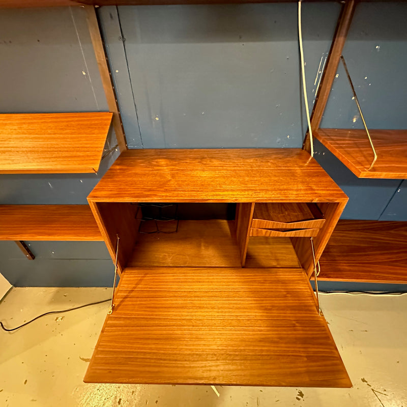 Generous 4 Section Mid-Century Royal System Wall Unit By Poul Cadovius