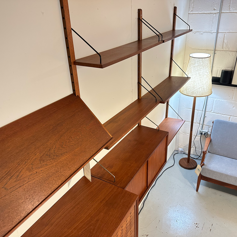 Generous Danish Mid-Century Wall Unit In Teak
