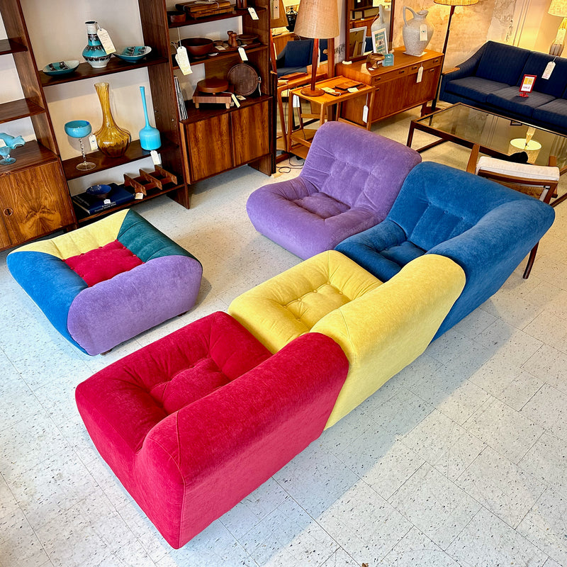 Italian Mid-Century Modern Modular 5 Piece Sofa Set