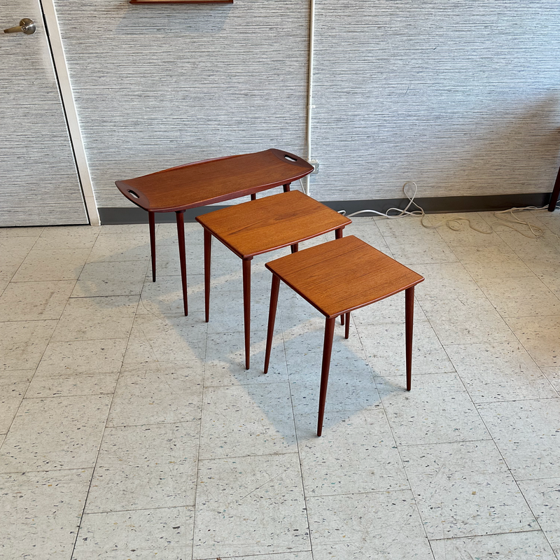 Jens Quistgaard Danish Modern Teak Nesting Tables 1960&