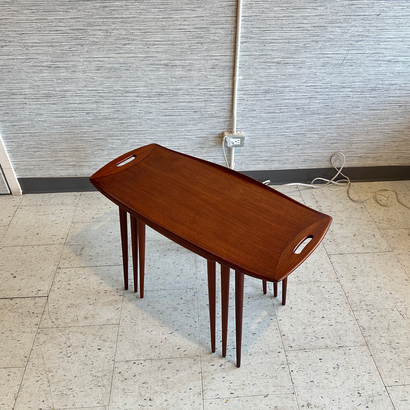 Jens Quistgaard Danish Modern Teak Nesting Tables 1960&