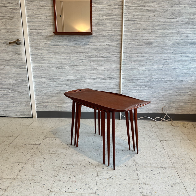 Jens Quistgaard Danish Modern Teak Nesting Tables 1960&