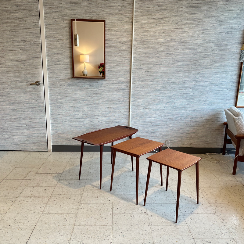 Jens Quistgaard Danish Modern Teak Nesting Tables 1960&