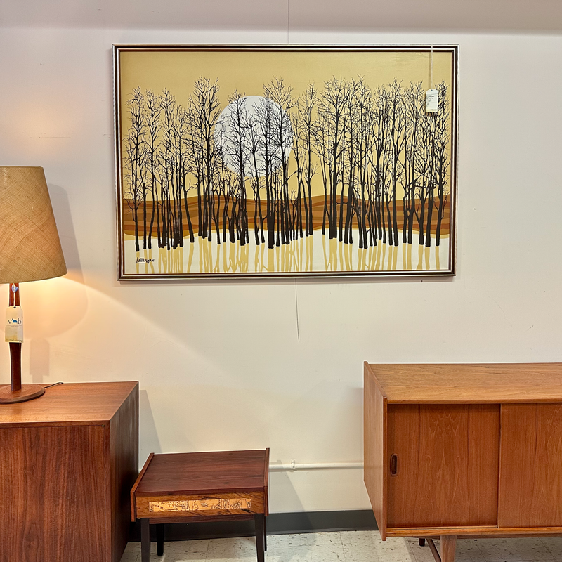 Large Mid-Century Oil Painting By Letterman