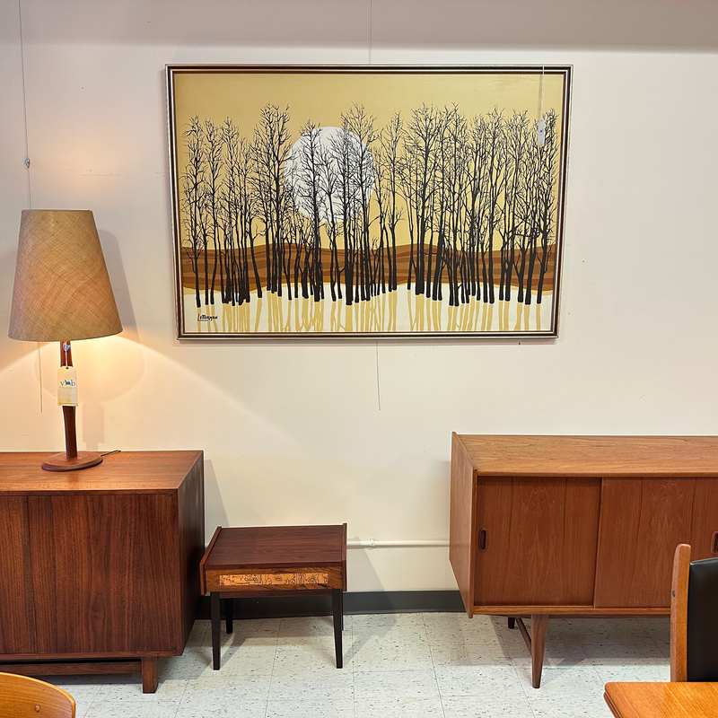 Large Mid-Century Oil Painting By Letterman