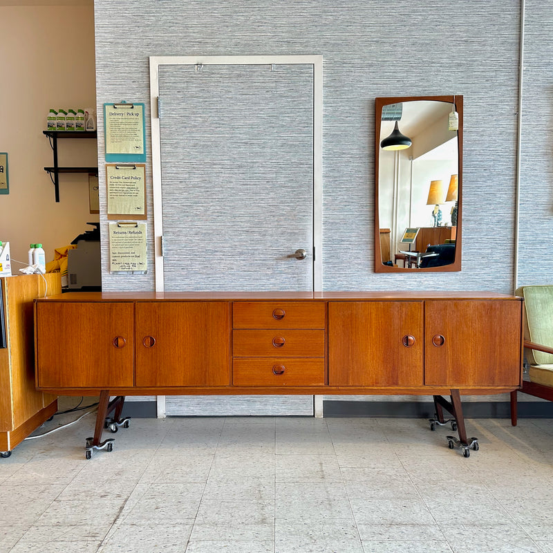 Long Low Profile Dutch Modern Teak Sideboard By William Watting