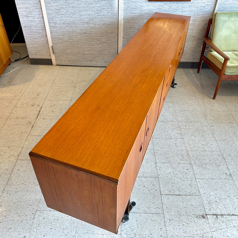 Long Low Profile Dutch Modern Teak Sideboard By William Watting