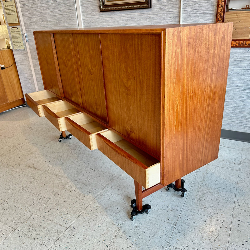 Mid-Century Danish Teak Highboard By EW Bach for Sejling Skabe