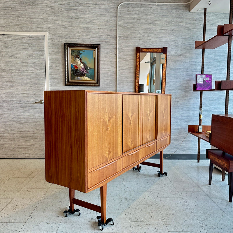 Mid-Century Danish Teak Highboard By EW Bach for Sejling Skabe