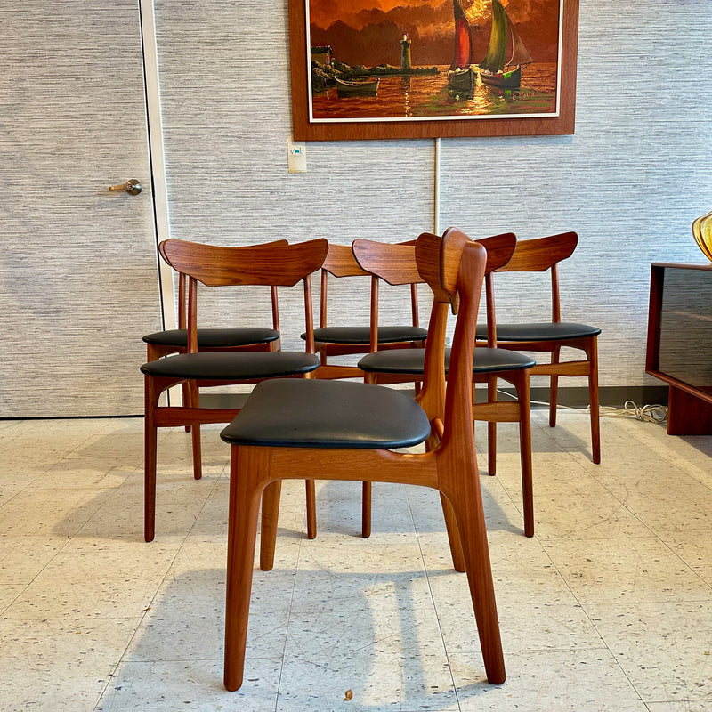 Mid-Century Dining Chairs By Schionning & Elgaard For Randers In Teak