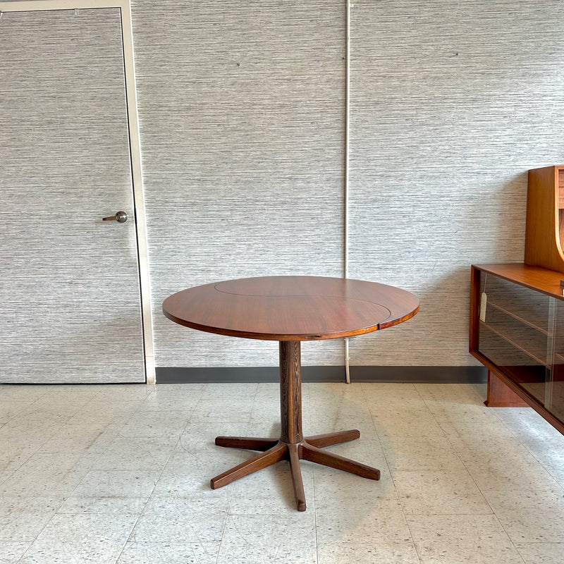 Mid-Century Expanding Rosewood Yin Yang Table By Ole Gjerlov Knudsen and Torben Lind