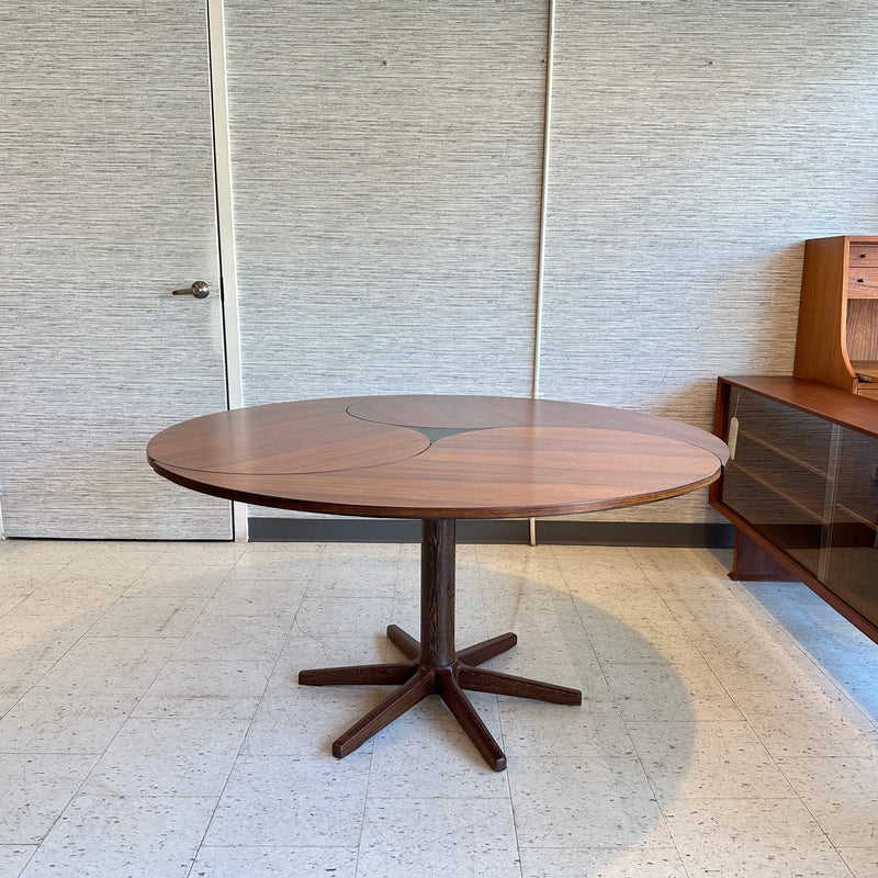 Mid-Century Expanding Rosewood Yin Yang Table By Ole Gjerlov Knudsen and Torben Lind