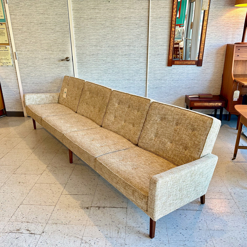 MidCentury Modern 4 Seat Sofa By Leif Jacobsen With Walnut Accents