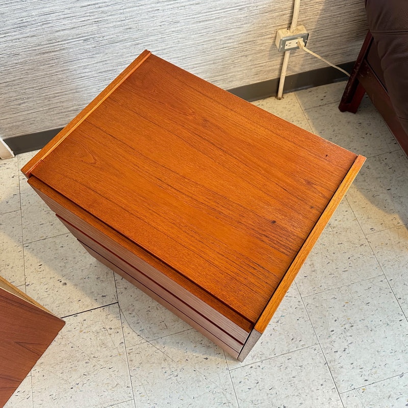 Mid-Century Modern Teak 3 Drawer Bedside Chests