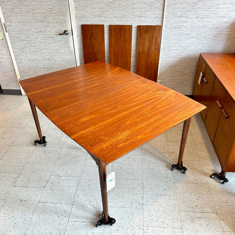 Mid-Century Modern Teak Extending Dining Table By Lane Furniture