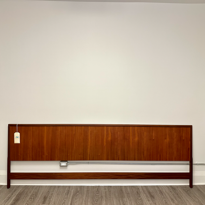 Mid-Century Tall Teak King/ Queen Headboard