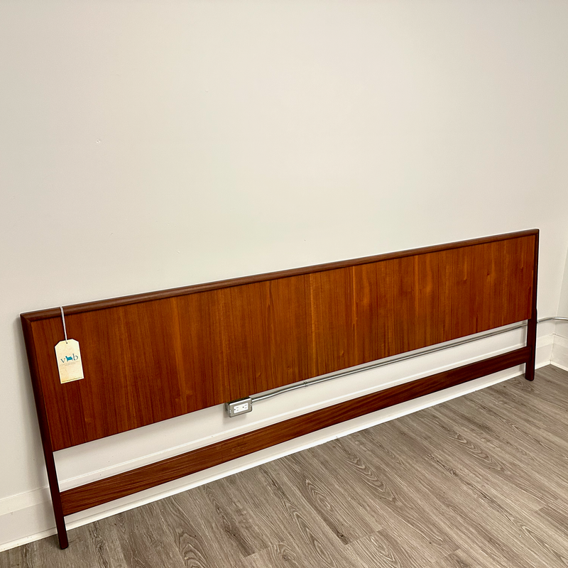 Mid-Century Tall Teak King/ Queen Headboard