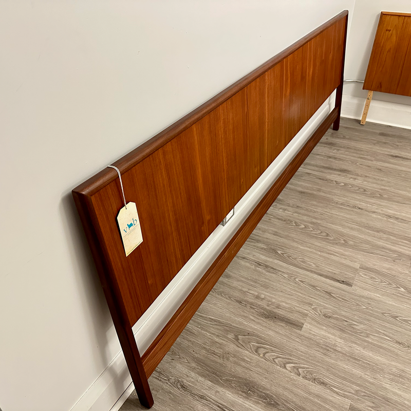 Mid-Century Tall Teak King/ Queen Headboard