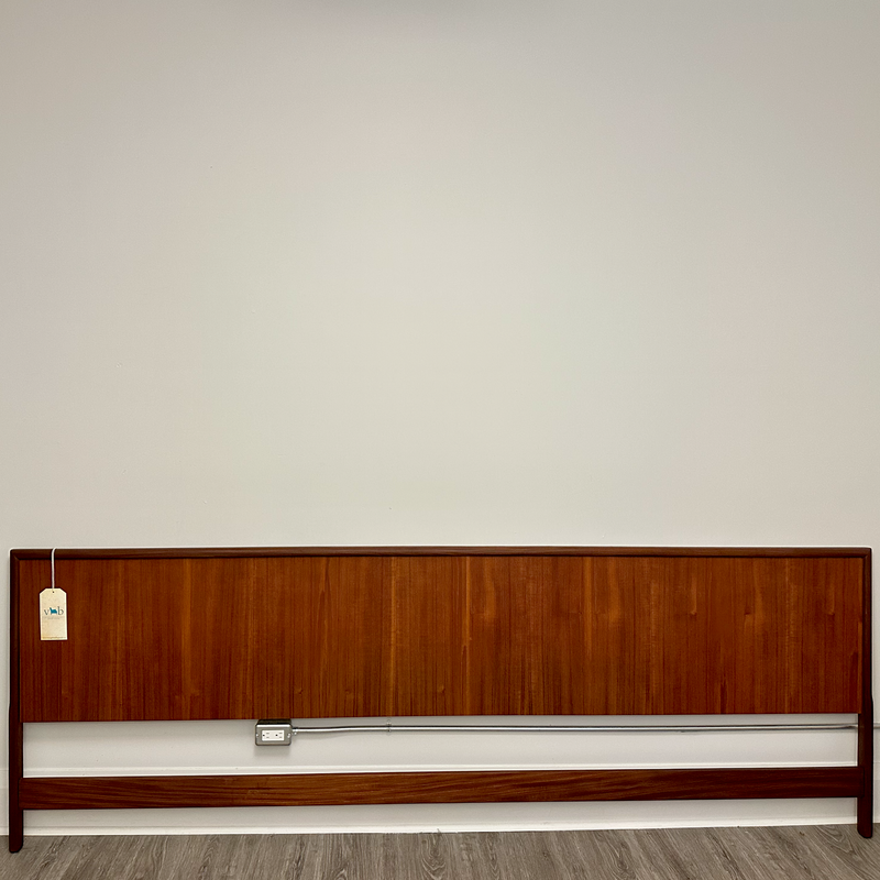 Mid-Century Tall Teak King/ Queen Headboard