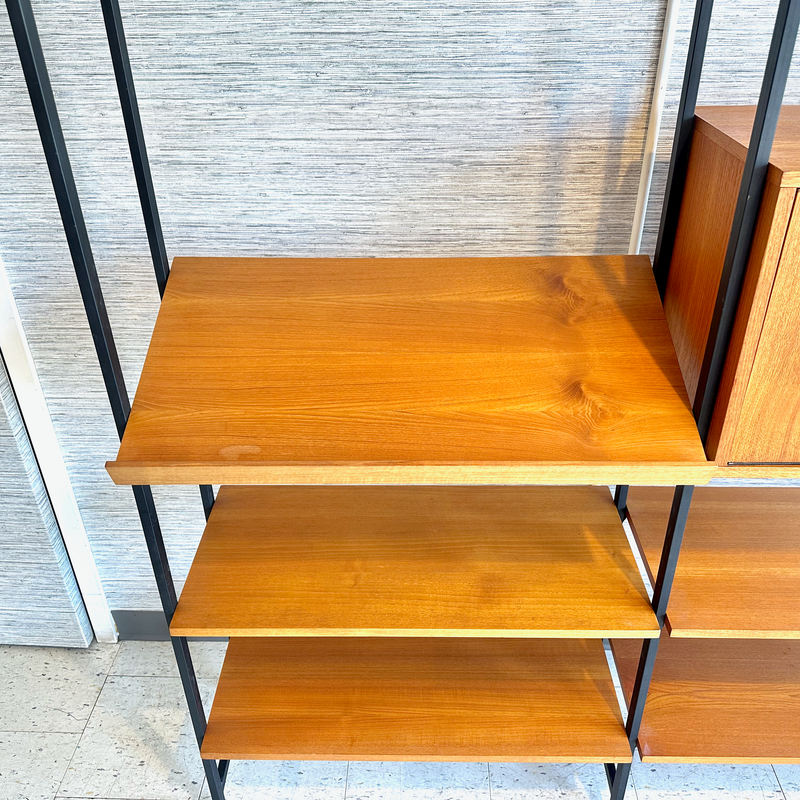 Mid-Century Teak Free Standing Modular Wall Unit By Maurer Furniture