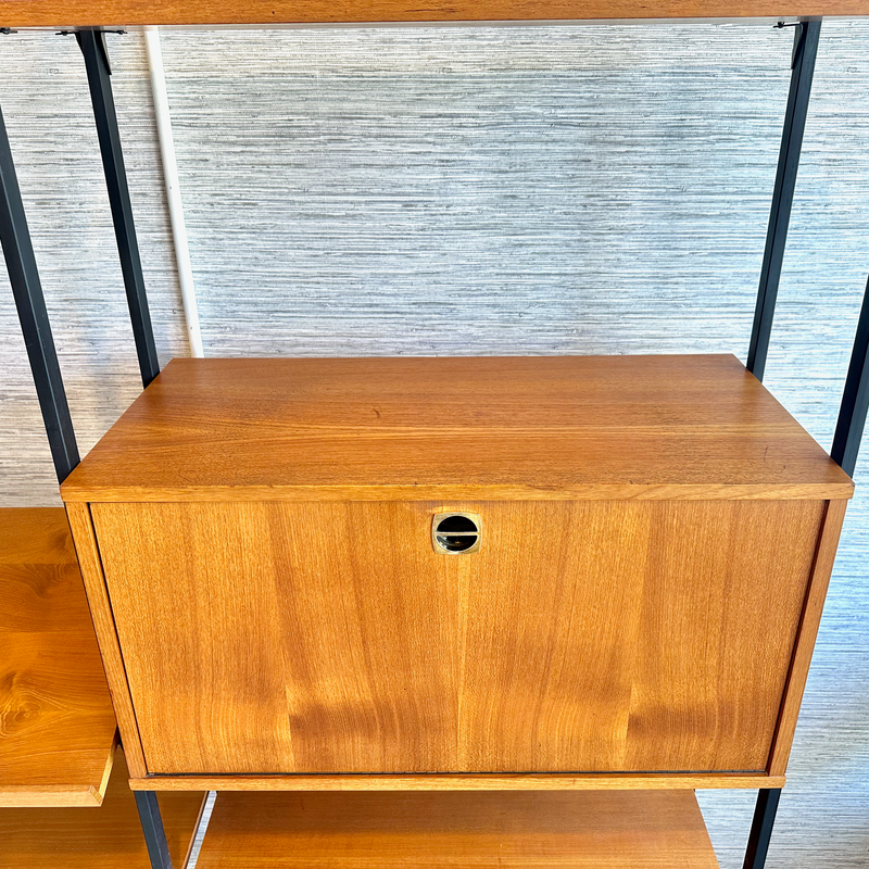 Mid-Century Teak Free Standing Modular Wall Unit By Maurer Furniture