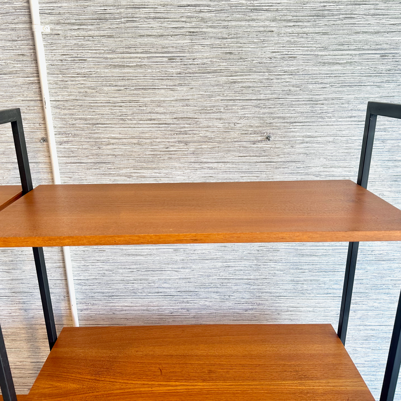 Mid-Century Teak Free Standing Modular Wall Unit By Maurer Furniture