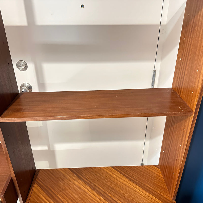 Mid-Century Teak Free Standing Wall Unit With Corner Unit