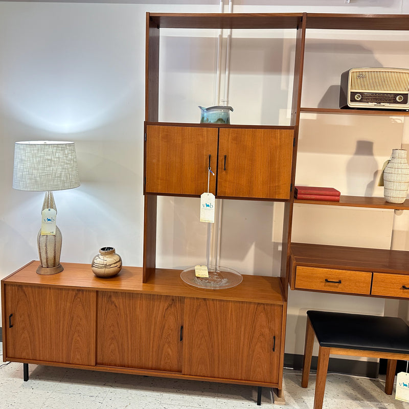 Mid-Century Teak Free Standing Wall Unit With Corner Unit