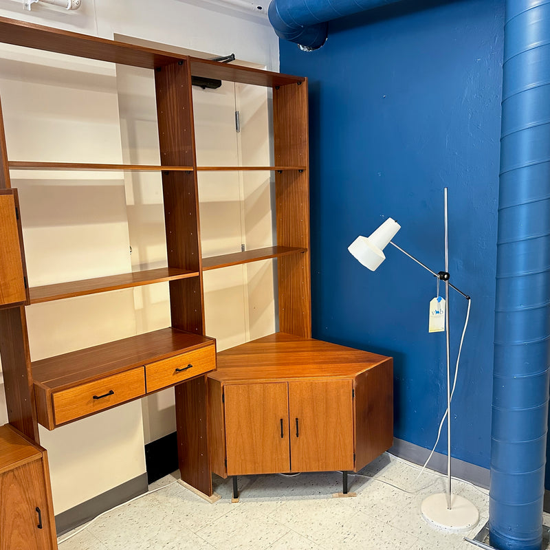 Mid-Century Teak Free Standing Wall Unit With Corner Unit