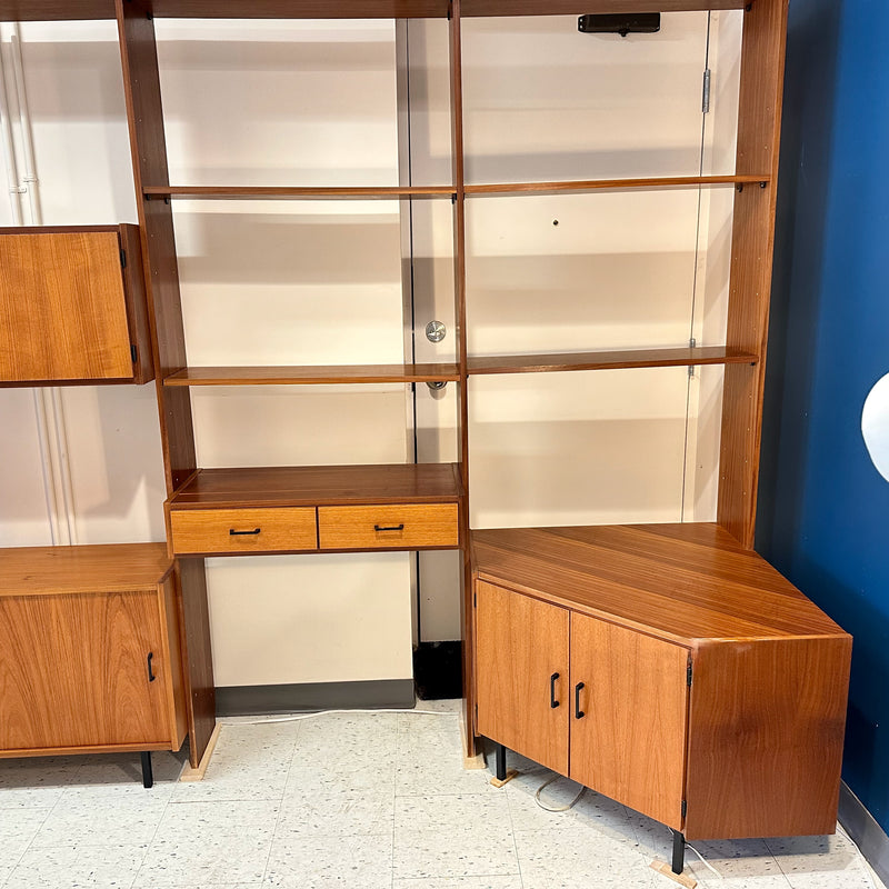 Mid-Century Teak Free Standing Wall Unit With Corner Unit