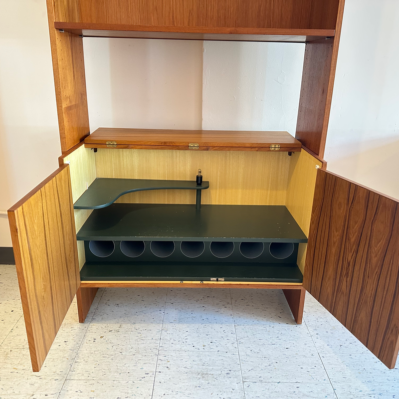 Mid-Century Teak Freestanding Wall Unit By Rud Thygesen & Johnny Sorensen