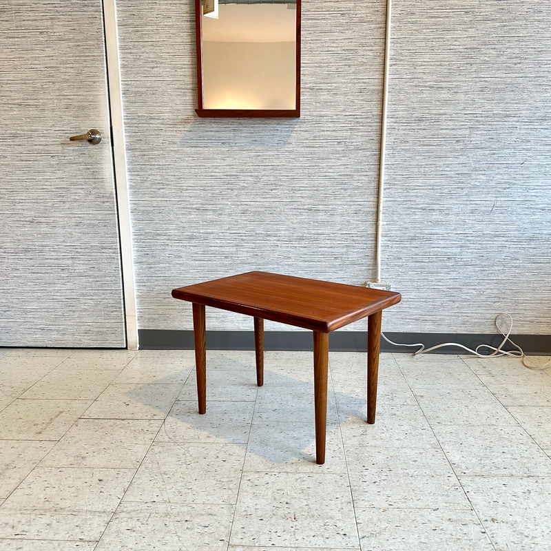 Mid-Century Teak Side Table With Solid Afromosia Accents 1970