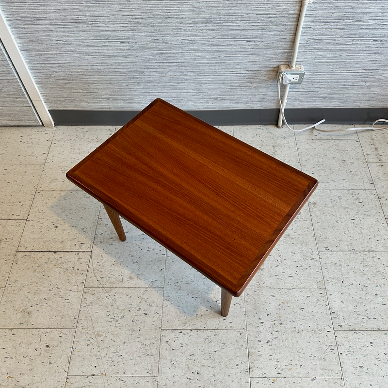 Mid-Century Teak Side Table With Solid Afromosia Accents 1970