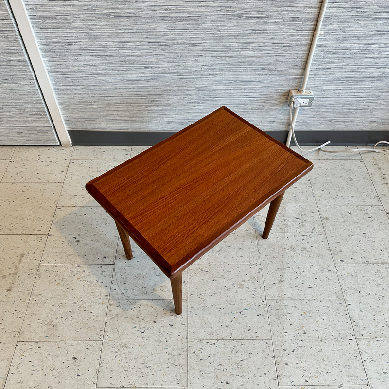 Mid-Century Teak Side Table With Solid Afromosia Accents 1970